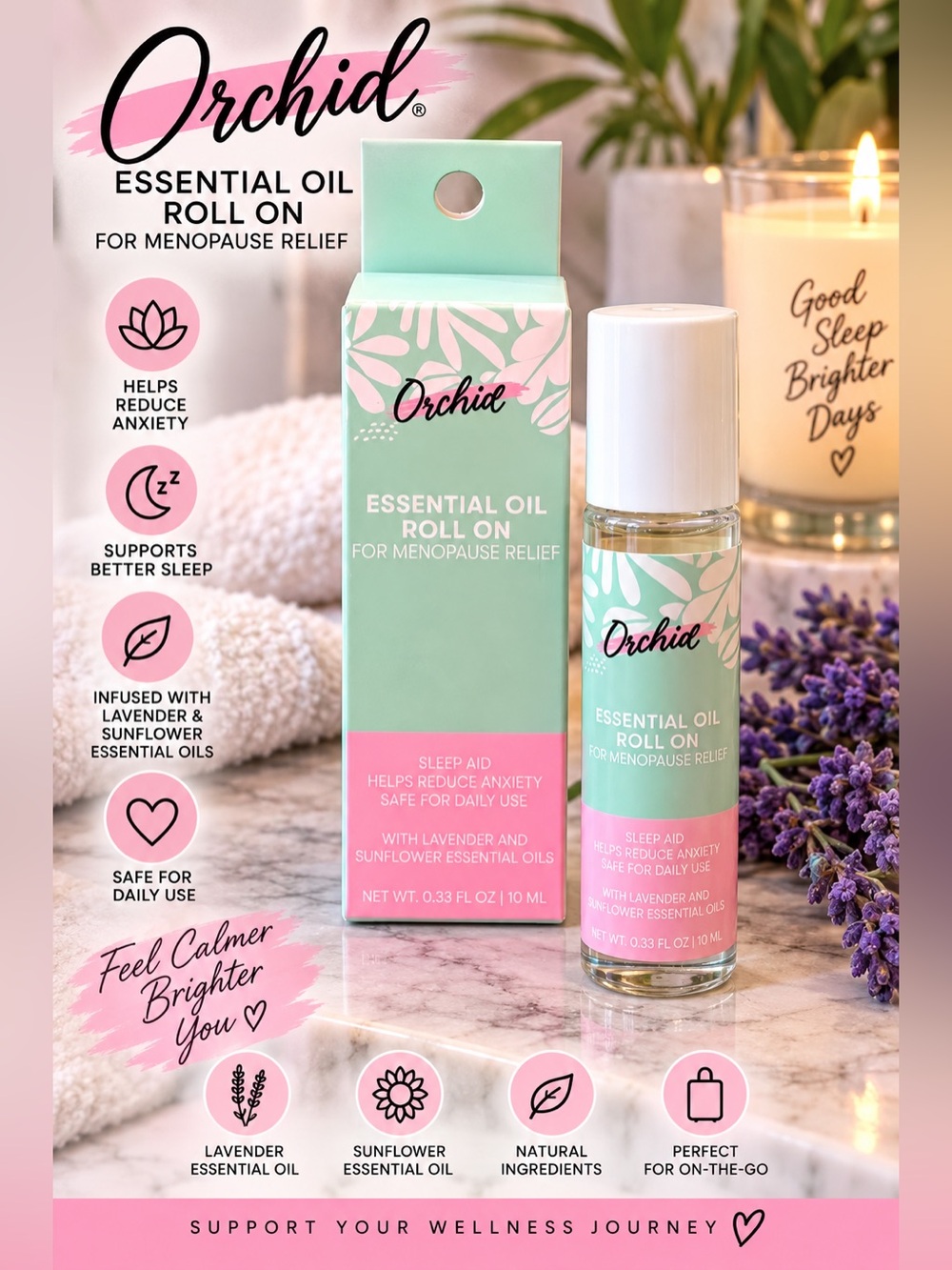 Essential Oil Roll-On for Menopause Relief